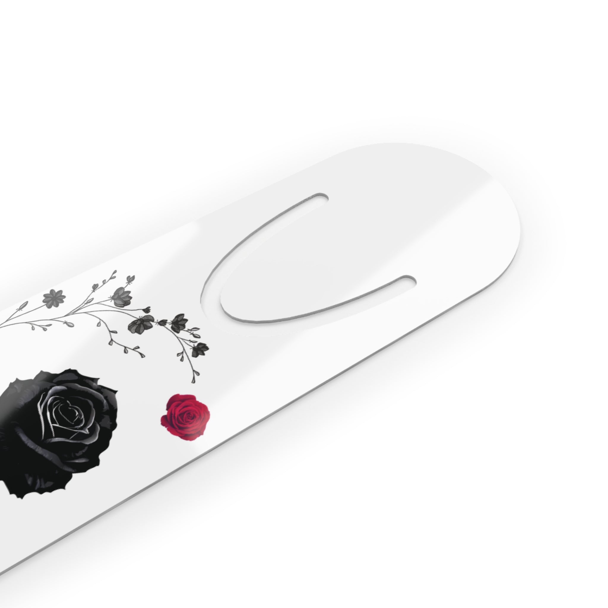 Black Rose Floral Bookmark | Gothic Flower Bookmark
